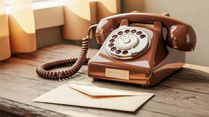 Timeless communication nostalgia with a vintage rotary phone and a handwritten letter, evoking memories of slower paced connections - Powered by Adobe