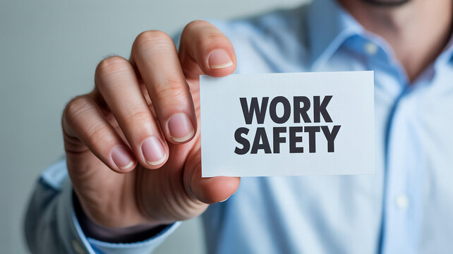 Essential work safety message presented clearly for promoting a safe and healthy workplace environment, showing commitment to employee wellbeing, today