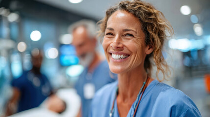 Smiling female doctor in a medical office