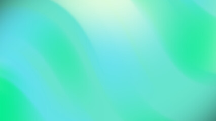 Smooth gradient background featuring wavy turquoise and neon green colors.