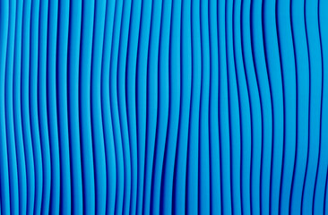 3D render illustration blue stripes in form of waves, abstract  wavy wallpaper background