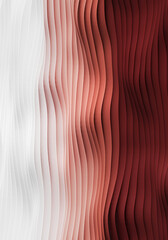3D render illustration stripes in form of waves, abstract  wavy wallpaper background