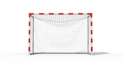 cage de but de handball vue de face - rendu 3D sur fond transparent