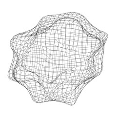 Complex Abstract Wireframe Grid Structure Modern Digital Technology Design