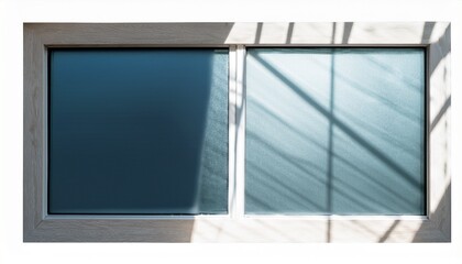 rectangular window shadow with sunlight pattern isolated on transparent cutout background