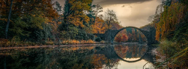 Fototapete Rakotzbrücke die Rakotzbrücke in Kromlau  © jsr548