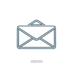 Email envelope icon, digital communication and mail design, minimal concept.
