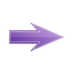 Purple arrow graphic design pointing to the right direction on white background