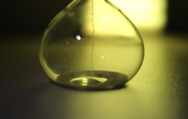 Hourglass as symbol of passing time concept photo