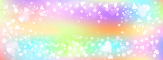 Nursery-friendly unicorn pattern with mild gradient and subtle sparkle. Pastel palette with cute elements and ample copy space. Stock vector illustration in baby style.