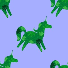 Christmas animals seamless horse pattern for wrapping paper and fabrics and party and kids print