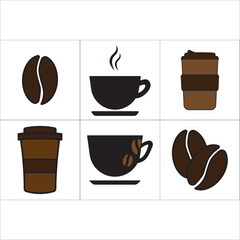 Coffe icon colour vector