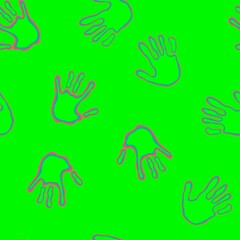 Handprint seamless team work pattern for school and kids and wrapping paper and notebooks and clothes print