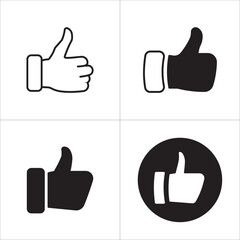 Like icon flat  vector