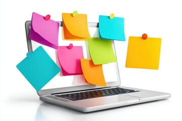 Blank sticky tiles on laptops