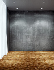 Naklejka premium Large luxury modern bright interiors Living room mockup illustration 3D rendering image