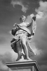 Angel Statue Against a Dramatic Sky