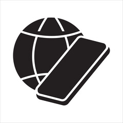 E-Learning icon flat vector