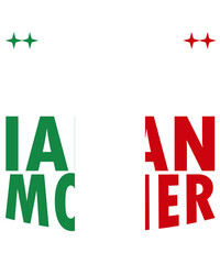 Logo of Italian Country, Featuring Minimalist Red and Green Typography With Decorative Stars on a White Background.