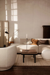 Modern luxury apartment interior in minimal scandinavian style © Yulia