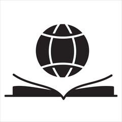 E-Learning icon flat vector