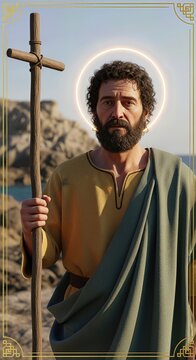 Andrew the First-Called: apostolic path, holy follower, divine servant, spiritual leader, christian herald, sacred witness, heavenly envoy, revered disciple, faithful preacher, holy mission.