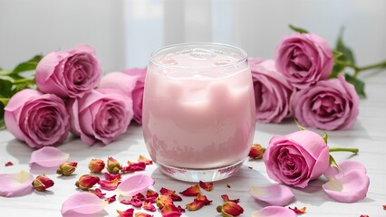 rose milk tea