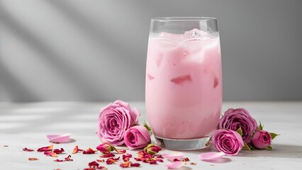 rose milk tea