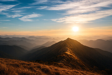 sunrise in the mountains