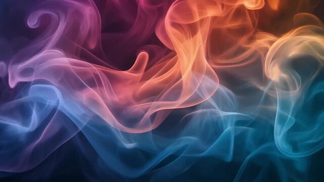 Abstract smoke in vibrant colors creating an intriguing and artistic visual display