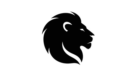 Majestic Lion Head Silhouette Powerful Symbol of Strength and Courage for Graphic Design Projects