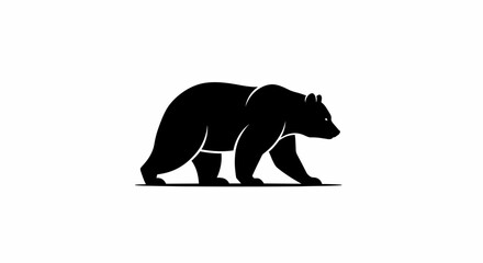 Majestic Bear Silhouette Powerful Wildlife Icon for Nature-Inspired Designs and Wilderness Projects