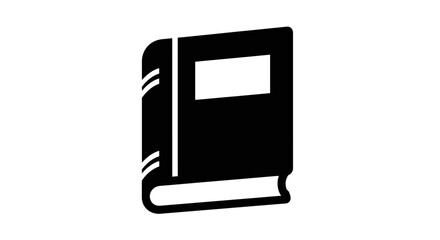 A simple yet profound black icon representing a classic bound book, symbolizing the endless pursuit of knowledge, education, and the joy of reading