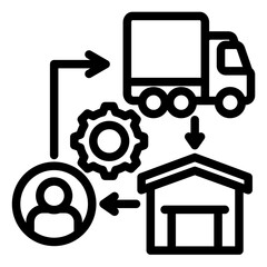 Supply Chain Management Icon