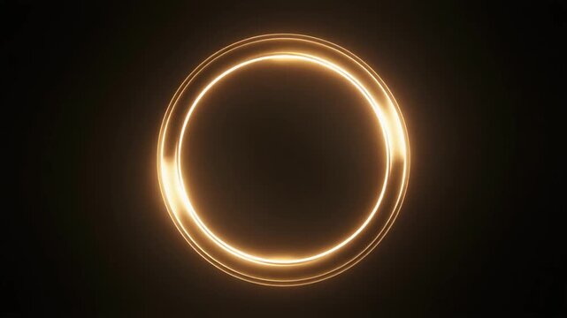 Glowing golden circles in a dark setting, representing infinity and energy
