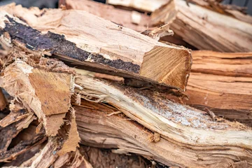 Fototapete Rund Brennholz Huli-huli chicken is a grilled chicken dish in Hawaiian cuisine, prepared by barbecuing a chicken over mesquite wood. Neltuma pallida (formerly Prosopis pallida) is a species of mesquite tree. Oahu   © youli zhao
