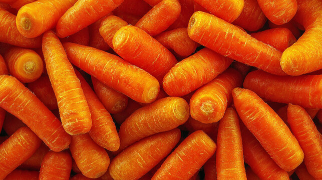 Endless carrots filling the entire screen forming a vibrant vegetable background representing agriculture harvest abundance farm produce and the agricultural industry in rich colorful detail