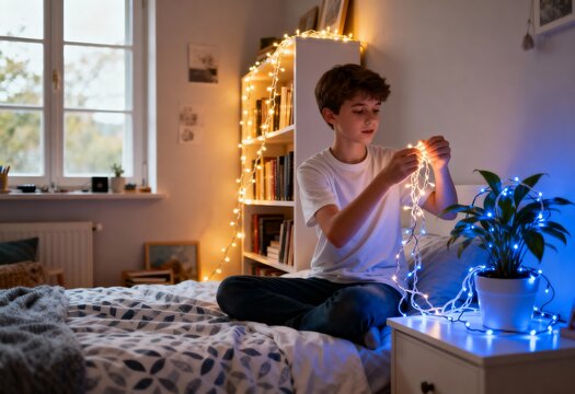 Teenager Personalizing Bedroom with LED Lights - For youth culture blogs