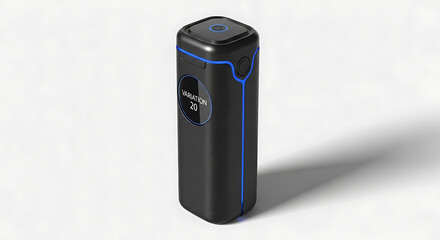 Obraz premium Modern black medical device isolated on white background for health monitoring