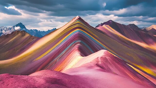 Rainbow Mountain Peru - A Colorful Andean Landscape Adventure.