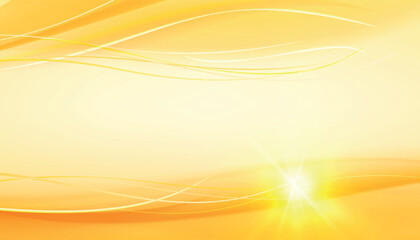 Yellow abstract background. Colorful smooth light lines background.