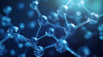 Abstract floating chemical compounds forming dynamic molecular structures vibrant colors representing scientific discovery innovation and the unseen forces of chemistry and nature