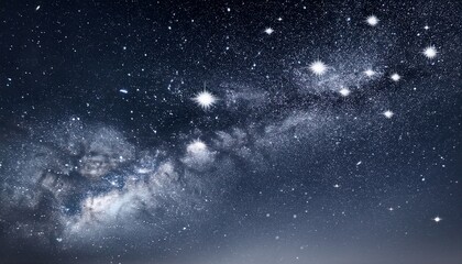 Obraz premium A Field Of White Stars And Celestial Bodies Scattered Across Deep Space Abstract Cosmic Background Or Starry Night Sky Overlay With A Transparent Background For Easy Compositing And Design