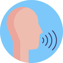 Represents practicing verbal communication in a new language.