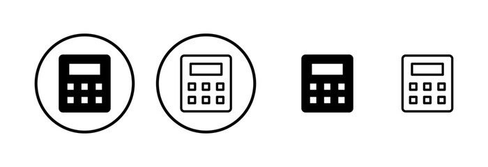 Calculator icon logo design. Accounting calculator sign and symbol.