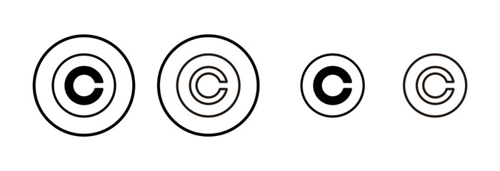 Copyright icon logo design. copyright sign and symbol
