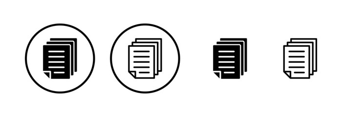Document icon logo design. Paper sign and symbol. File Icon