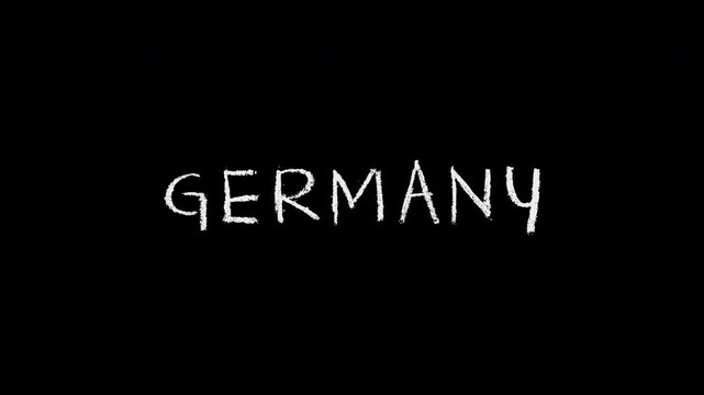 Germany text appearing on black background