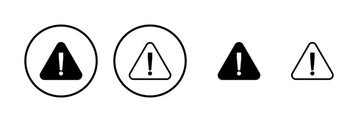 Exclamation danger icon logo design. attention sign and symbol. attention sign