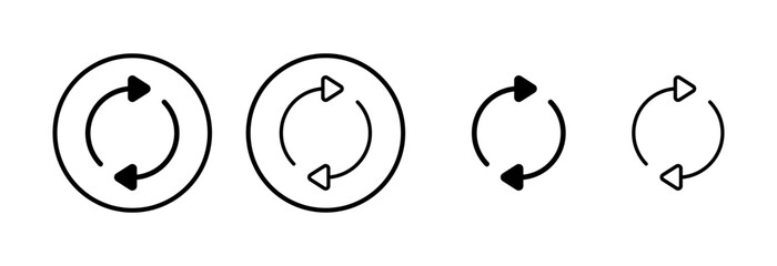 Refresh icon logo design. Reload sign and symbol. Update icon.